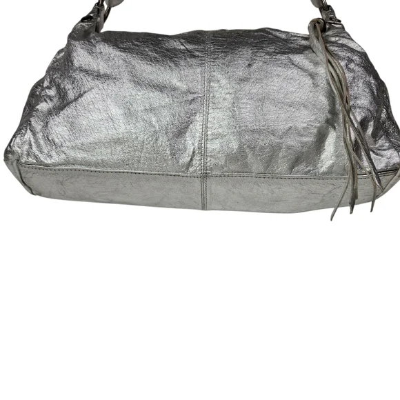 Steve Madden Vegan Silver Metallic Studded Purse Shoulder Bag Y2K Punk Medium - Picture 8 of 16